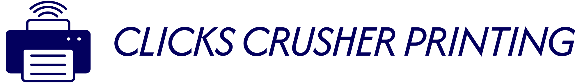 clicks crusher printing logo
